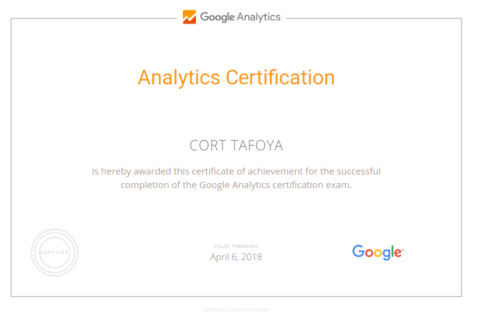 google analytics expert sacramento, certification
